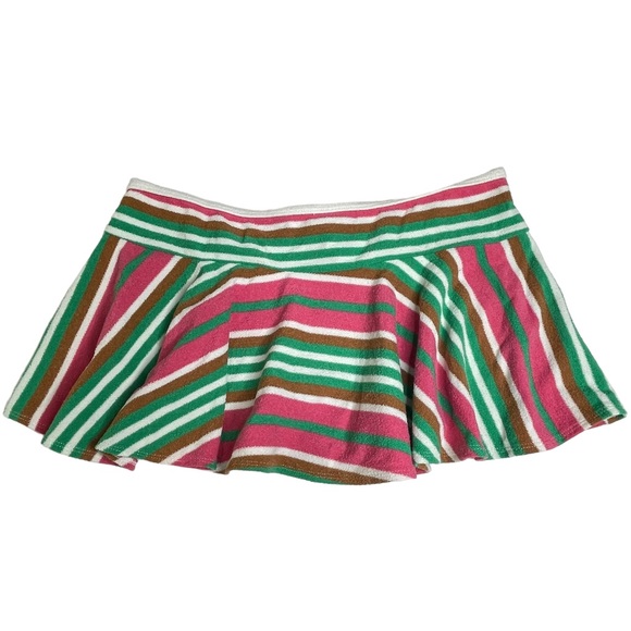 new OG Juicy ❤︎ 3PC Terry Swim Set ❤︎ Tank Bikini + Skirt ❤︎ Pink Green Stripe - Picture 11 of 16